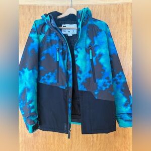 686 Blue and Black Tie-Dye ski Jacket